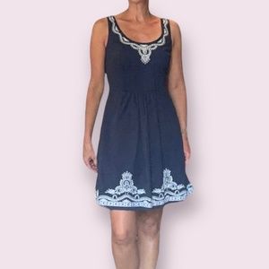 Women's Vineyard Vines navy casual tank dress, 100% cotton made in India, Size 2